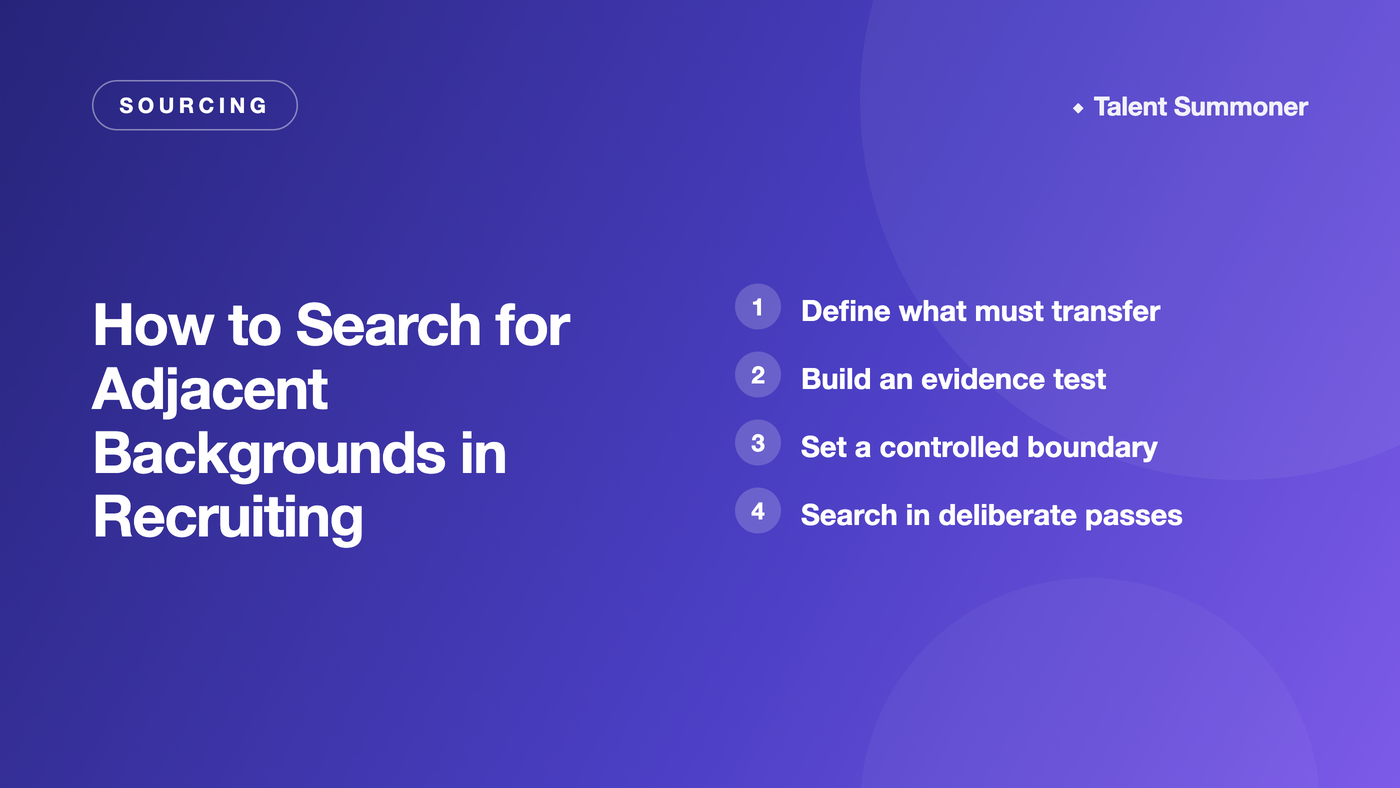 How to Search for Adjacent Backgrounds in Recruiting How to Search for Adjacent Backgrounds in Recruiting