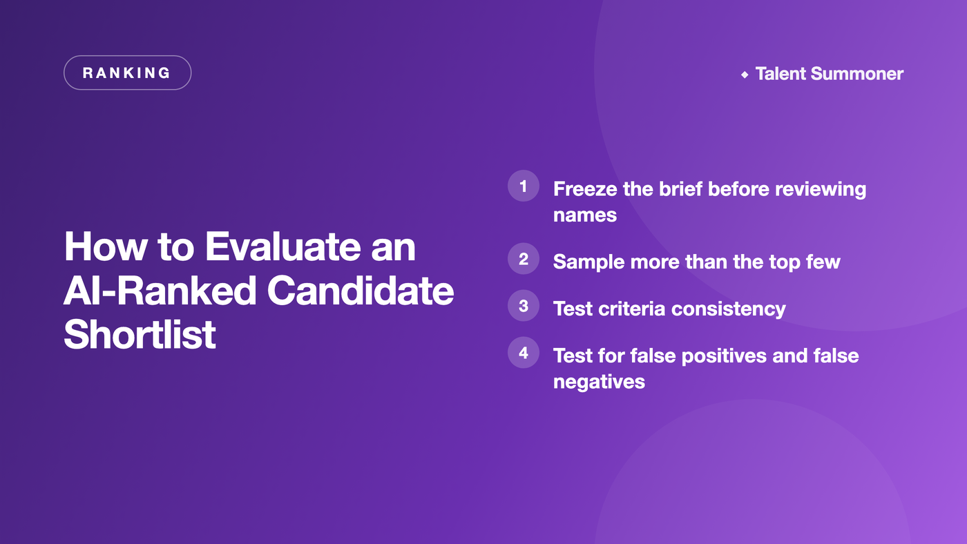 How to Evaluate an AI-Ranked Candidate Shortlist How to Evaluate an AI-Ranked Candidate Shortlist