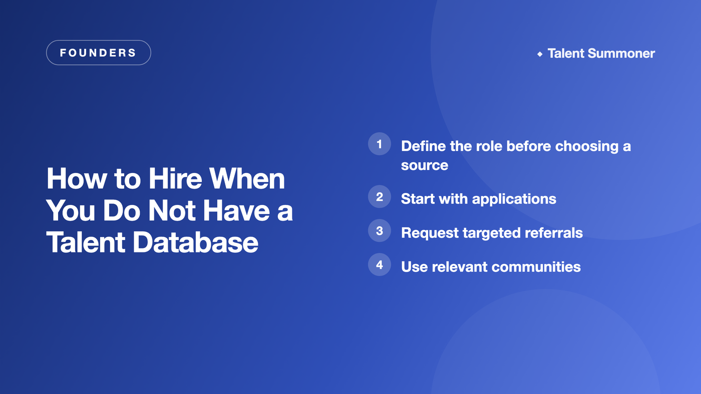 How to Hire When You Do Not Have a Talent Database How to Hire When You Do Not Have a Talent Database