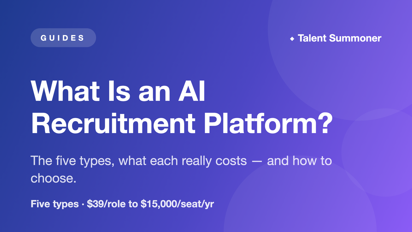What Is an AI Recruitment Platform? Types, Costs, and How to Choose (2026) What Is an AI Recruitment Platform? Types, Costs, and How to Choose (2026)