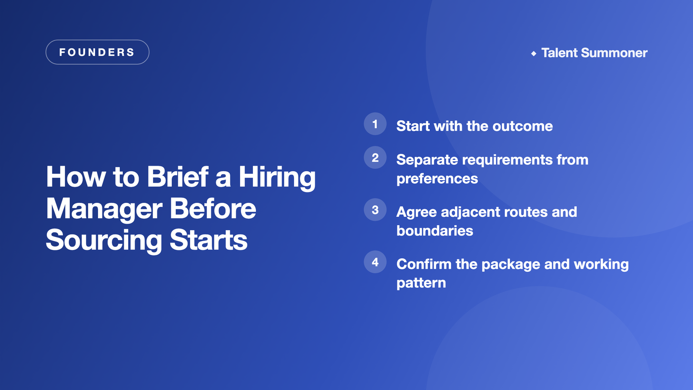How to Brief a Hiring Manager Before Sourcing Starts How to Brief a Hiring Manager Before Sourcing Starts