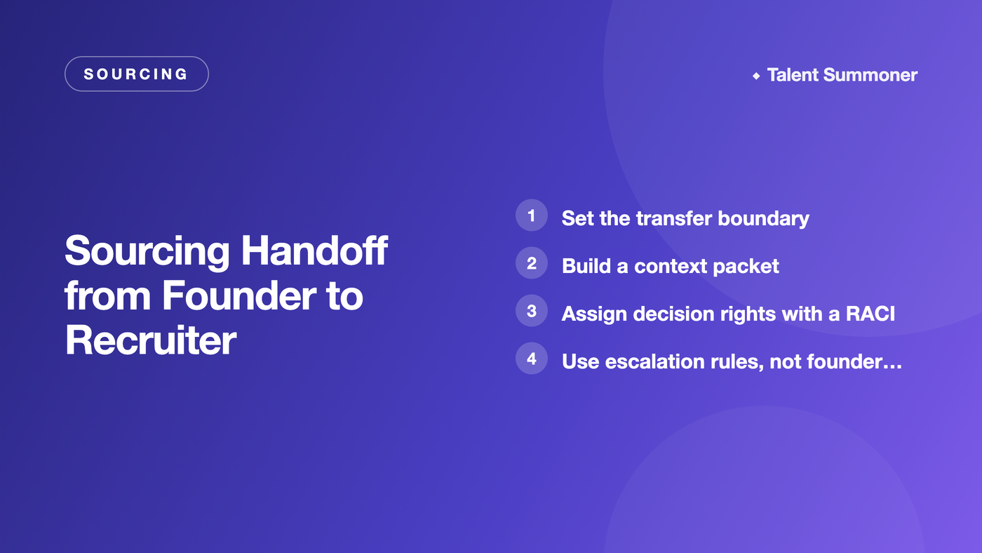Sourcing Handoff from Founder to Recruiter Sourcing Handoff from Founder to Recruiter