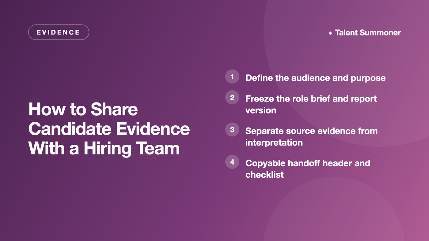 How to Share Candidate Evidence With a Hiring Team How to Share Candidate Evidence With a Hiring Team