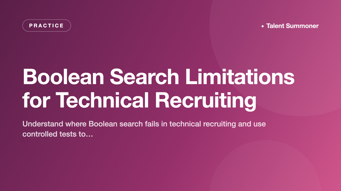 Boolean Search Limitations for Technical Recruiting Boolean Search Limitations for Technical Recruiting