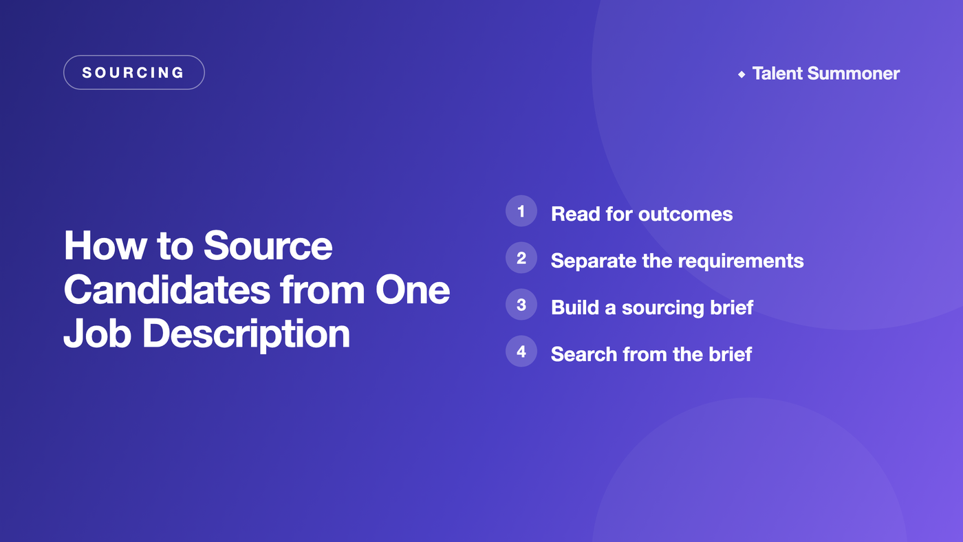 How to Source Candidates from One Job Description How to Source Candidates from One Job Description