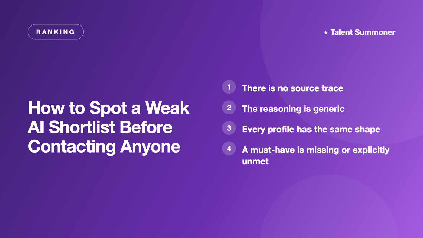 How to Spot a Weak AI Shortlist Before Contacting Anyone How to Spot a Weak AI Shortlist Before Contacting Anyone