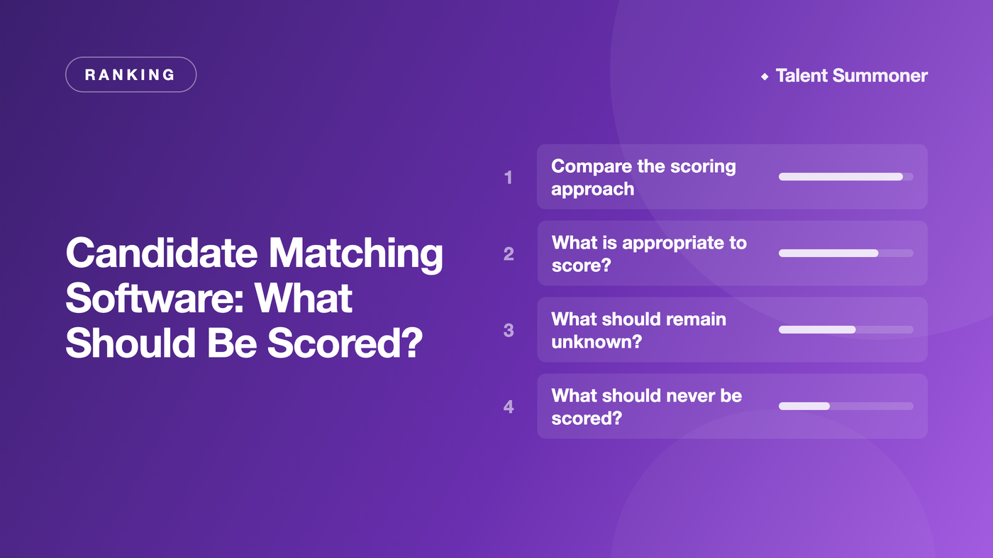 Candidate Matching Software: What Should Be Scored? Candidate Matching Software: What Should Be Scored?