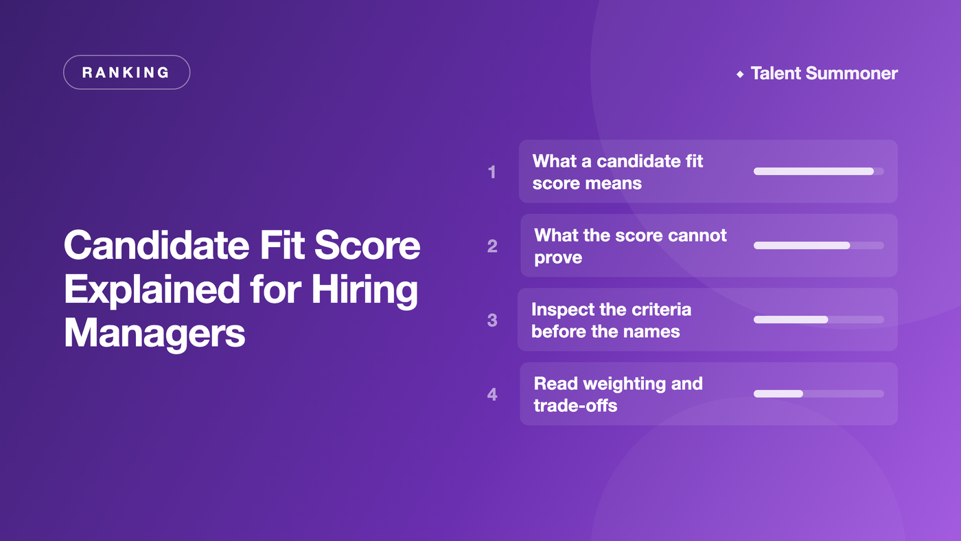 Candidate Fit Score Explained for Hiring Managers Candidate Fit Score Explained for Hiring Managers