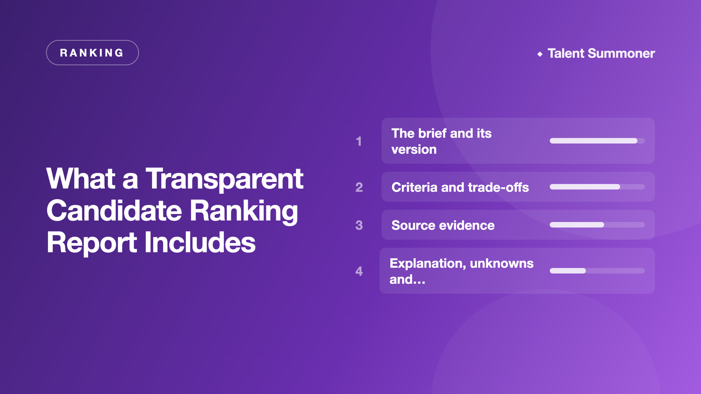 What a Transparent Candidate Ranking Report Includes What a Transparent Candidate Ranking Report Includes